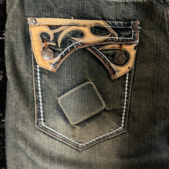 Raw blue 38/32 jeans with pocket design - Picture 3 of 7